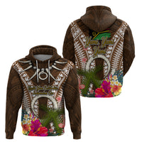 Vanuatu Selebretem 44th Indipendens Dei Zip Hoodie Yumi Pig Tusk and Namele Fern