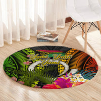 Vanuatu Independence Day Round Carpet Tugeta Yumi Selebretem Indipendens Dei LT03 - Polynesian Pride