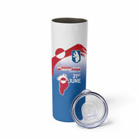 Greenland National Day Skinny Tumbler National Country Flag and Emblem with The Map
