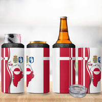 Greenland and Denmark Together 4 in 1 Can Cooler Tumbler National Country Map and Flag Style