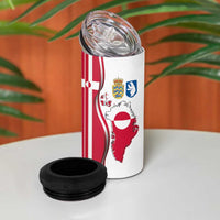 Greenland and Denmark Together 4 in 1 Can Cooler Tumbler National Country Map and Flag Style