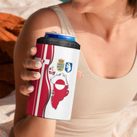 Greenland and Denmark Together 4 in 1 Can Cooler Tumbler National Country Map and Flag Style