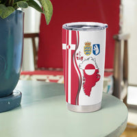 Greenland and Denmark Together Tumbler Cup National Country Map and Flag Style