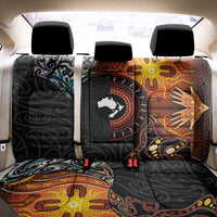 New Zealand and Australia Together Back Car Seat Cover Maori Tattoo Paua Shell mix Aboriginal Pattern LT03 - Polynesian Pride