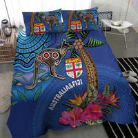 Fiji and Australia Together Bedding Set Aboriginal Kangaroo and Tapa Tribal Hibiscus LT03 - Polynesian Pride