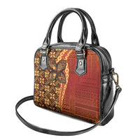 Samoan Pacific Tribal Flower Geometric Art Tattoos Shoulder Handbag Siapo Pattern Flame Sunset - Polynesian Pride