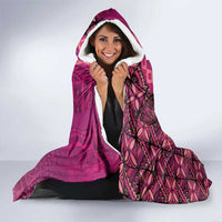 Samoan Pacific Tribal Flower Geometric Art Tattoos Hooded Blanket Siapo Pattern Romantic Rose LT03 - Polynesian Pride