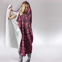 Samoan Pacific Tribal Flower Geometric Art Tattoos Hooded Blanket Siapo Pattern Romantic Rose LT03 - Polynesian Pride