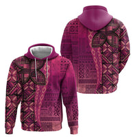 Samoan Pacific Tribal Flower Geometric Art Tattoos Hoodie Siapo Pattern Romantic Rose - Polynesian Pride