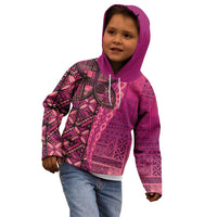 Samoan Pacific Tribal Flower Geometric Art Tattoos Kid Hoodie Siapo Pattern Romantic Rose LT03 - Polynesian Pride