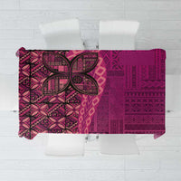 Samoan Pacific Tribal Flower Geometric Art Tattoos Tablecloth Siapo Pattern Romantic Rose - Polynesian Pride