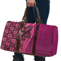 Samoan Pacific Tribal Flower Geometric Art Tattoos Travel Bag Siapo Pattern Romantic Rose - Polynesian Pride