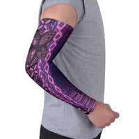 Samoan Pacific Tribal Flower Geometric Art Tattoos Arm Sleeves Siapo Pattern Purple Haze - Polynesian Pride
