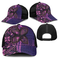 Samoan Pacific Tribal Flower Geometric Art Tattoos Baseball Net Cap Siapo Pattern Purple Haze LT03 - Polynesian Pride