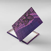 Samoan Pacific Tribal Flower Geometric Art Tattoos Canvas Wall Art Siapo Pattern Purple Haze - Polynesian Pride