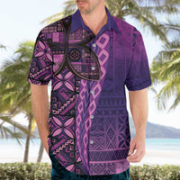 Samoan Pacific Tribal Flower Geometric Art Tattoos Hawaiian Shirt Siapo Pattern Purple Haze - Polynesian Pride