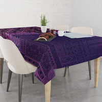 Samoan Pacific Tribal Flower Geometric Art Tattoos Tablecloth Siapo Pattern Purple Haze - Polynesian Pride