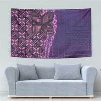 Samoan Pacific Tribal Flower Geometric Art Tattoos Tapestry Siapo Pattern Purple Haze LT03 - Polynesian Pride