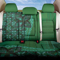 Samoan Pacific Tribal Flower Geometric Art Tattoos Back Car Seat Cover Siapo Pattern Emerald Glow LT03 One Size Green - Polynesian Pride