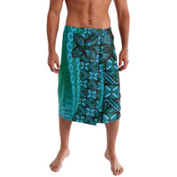 Samoan Pacific Tribal Flower Geometric Art Tattoos Lavalava Siapo Pattern Turquoise Tide - Polynesian Pride