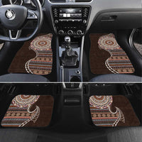 Fijian Masi Tribal Tattoos Art Pattern Car Mats Brown Color Half Style - Polynesian Pride