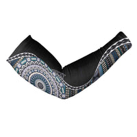 Fijian Masi Tribal Tattoos Art Pattern Arm Sleeves Navy Color Half Style - Polynesian Pride
