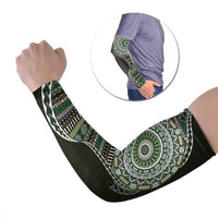 Fijian Masi Tribal Tattoos Art Pattern Arm Sleeves Green Color Half Style - Polynesian Pride