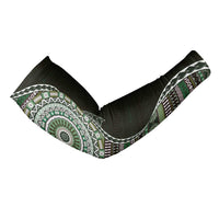 Fijian Masi Tribal Tattoos Art Pattern Arm Sleeves Green Color Half Style - Polynesian Pride