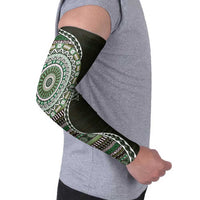 Fijian Masi Tribal Tattoos Art Pattern Arm Sleeves Green Color Half Style - Polynesian Pride