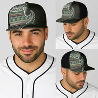 Fijian Masi Tribal Tattoos Art Pattern Baseball Net Cap Green Color Half Style LT03 - Polynesian Pride