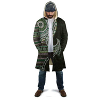 Fijian Masi Tribal Tattoos Art Pattern Cloak Green Color Half Style - Polynesian Pride