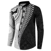 Fijian Masi Tattoos Button Sweatshirt with Tapa Tribal Pattern LT03 - Polynesian Pride