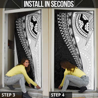 Fijian Masi Tattoos Door Cover with Tapa Tribal Pattern - Polynesian Pride