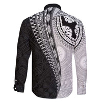 Fijian Masi Tattoos Family Matching Short Sleeve Bodycon Dress and Hawaiian Shirt with Tapa Tribal Pattern - Polynesian Pride