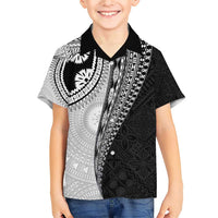 Fijian Masi Tattoos Family Matching Short Sleeve Bodycon Dress and Hawaiian Shirt with Tapa Tribal Pattern - Polynesian Pride