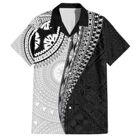 Fijian Masi Tattoos Family Matching Tank Maxi Dress and Hawaiian Shirt with Tapa Tribal Pattern - Polynesian Pride