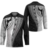 Fijian Masi Tattoos Hockey Jersey with Tapa Tribal Pattern LT03 - Polynesian Pride