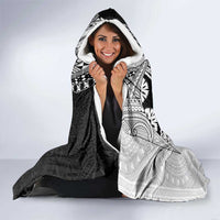 Fijian Masi Tattoos Hooded Blanket with Tapa Tribal Pattern LT03 - Polynesian Pride