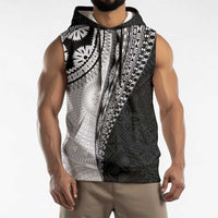 Fijian Masi Tattoos Sleeveless Hoodie with Tapa Tribal Pattern - Polynesian Pride
