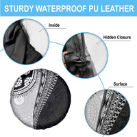 Fijian Masi Tattoos Spare Tire Cover with Tapa Tribal Pattern - Polynesian Pride