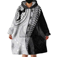 Fijian Masi Tattoos Wearable Blanket Hoodie with Tapa Tribal Pattern LT03 - Polynesian Pride