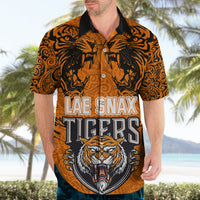 PNG Lae Snax Tigers Rugby Hawaiian Shirt The Tigers Head and PNG Bird Polynesian Tattoo LT03 - Polynesian Pride