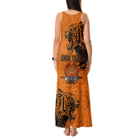 PNG Lae Snax Tigers Rugby Tank Maxi Dress The Tigers Head and PNG Bird Polynesian Tattoo LT03 - Polynesian Pride