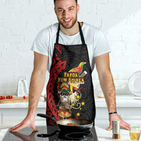 Papua New Guinea Christmas Apron Funny Melanesian Santa with Bird-of-paradise Tribal Style - Polynesian Pride