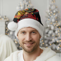 Papua New Guinea Christmas Santa Hat Funny Melanesian Santa with Bird-of-paradise Tribal Style - Polynesian Pride