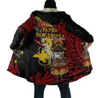 Papua New Guinea Christmas Cloak Funny Melanesian Santa with Bird-of-paradise Tribal Style - Polynesian Pride