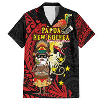 Papua New Guinea Christmas Family Matching Off Shoulder Maxi Dress and Hawaiian Shirt Funny Melanesian Santa with Bird-of-paradise Tribal Style - Polynesian Pride