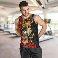 Papua New Guinea Christmas Men Tank Top Funny Melanesian Santa with Bird-of-paradise Tribal Style - Polynesian Pride