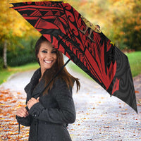 Papua New Guinea Christmas Umbrella Funny Melanesian Santa with Bird-of-paradise Tribal Style - Polynesian Pride