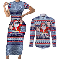 fiji-christmas-couples-matching-short-sleeve-bodycon-dress-and-long-sleeve-button-shirts-fijian-santa-and-coat-of-arms-mix-tapa-pattern-striped-style